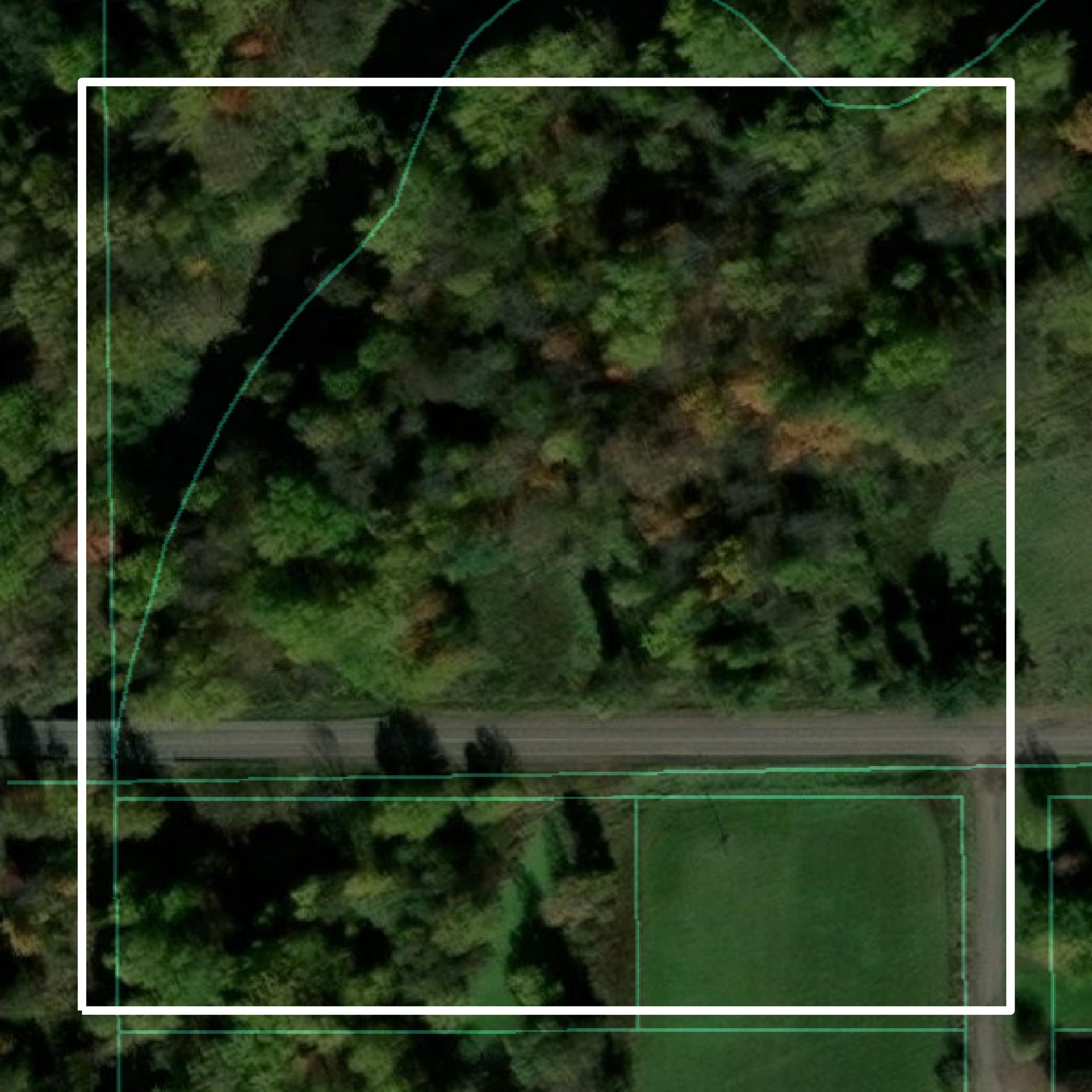 This image shows parcel and building data in Sawyer County created using GIS data in Equator.
