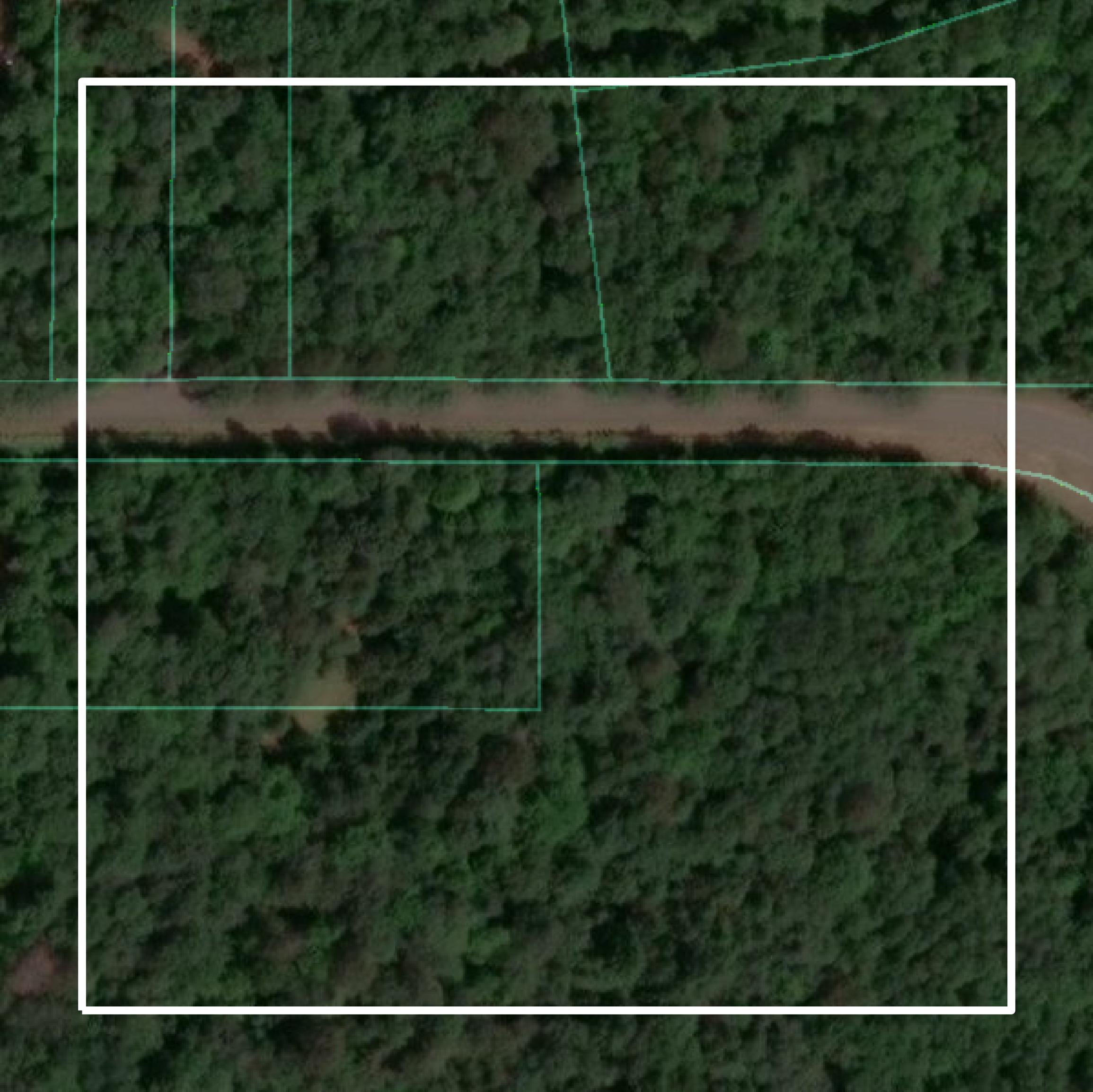 This image shows parcel and building data in Vilas County created using GIS data in Equator.