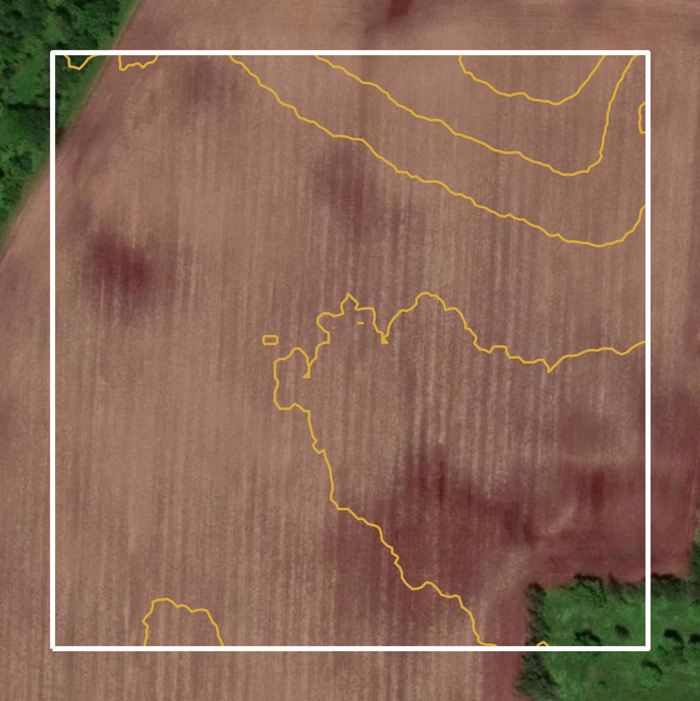 This image shows a contour map in Washburn County created using GIS data in Equator.