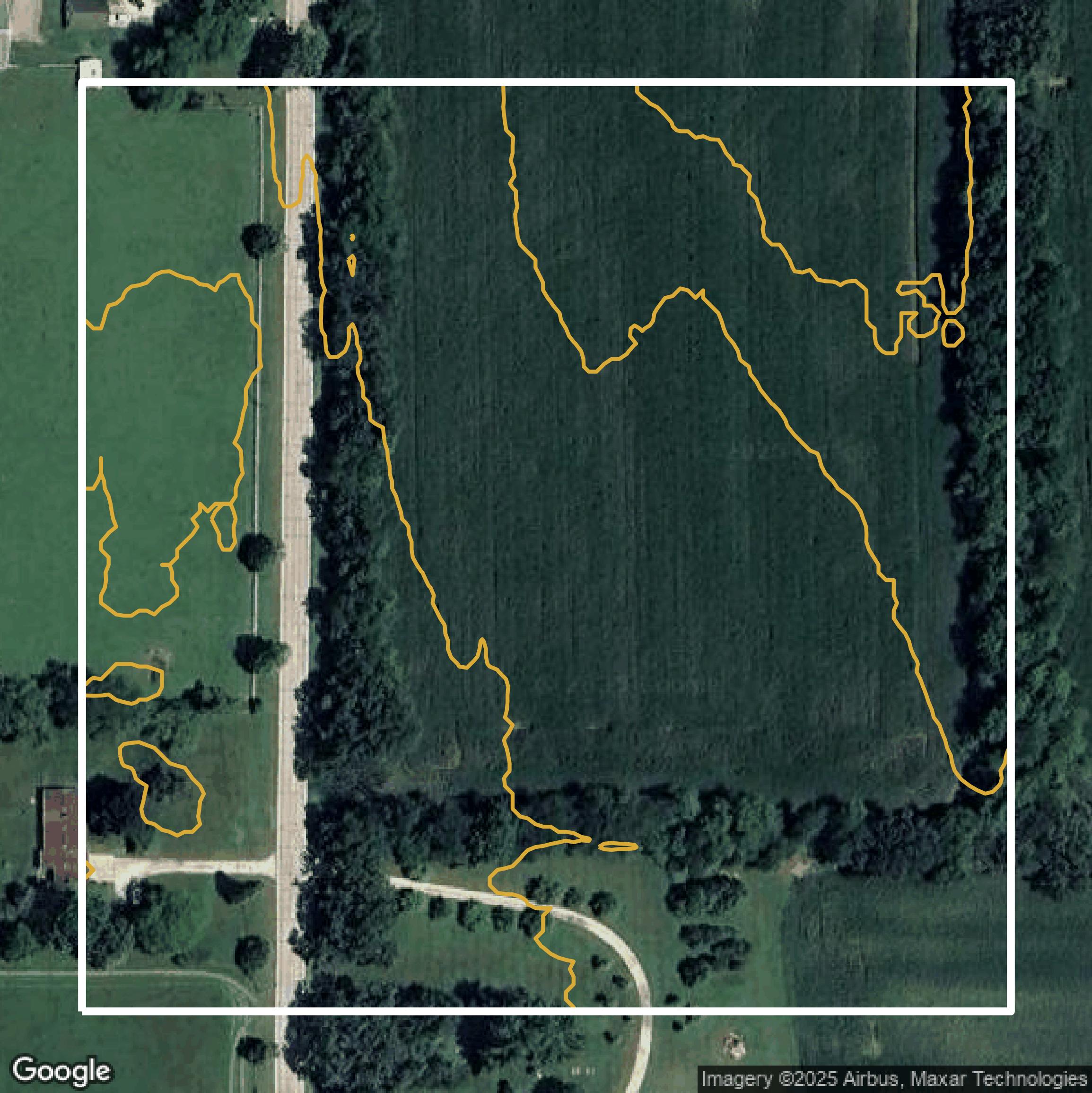 This image shows a contour map in Waukesha County created using GIS data in Equator.
