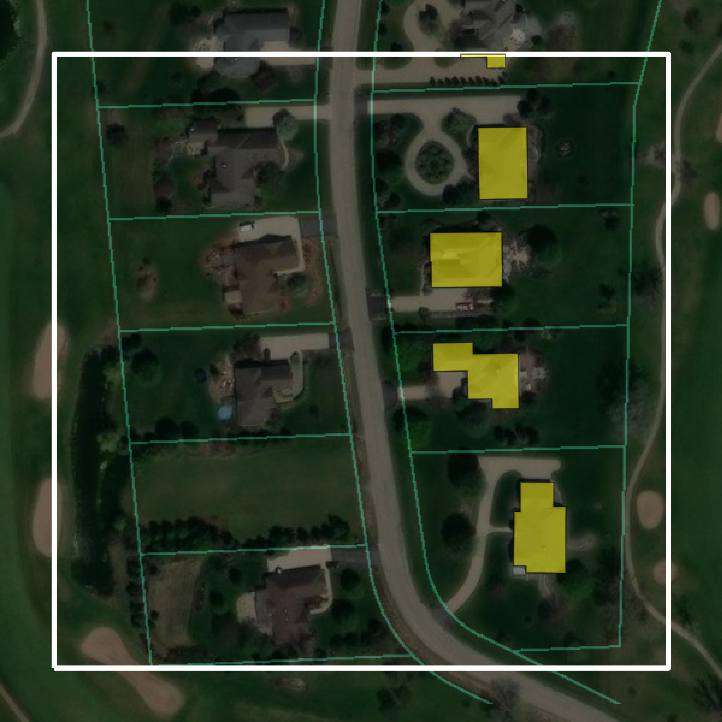 This image shows parcel and building data in Winnebago County created using GIS data in Equator.