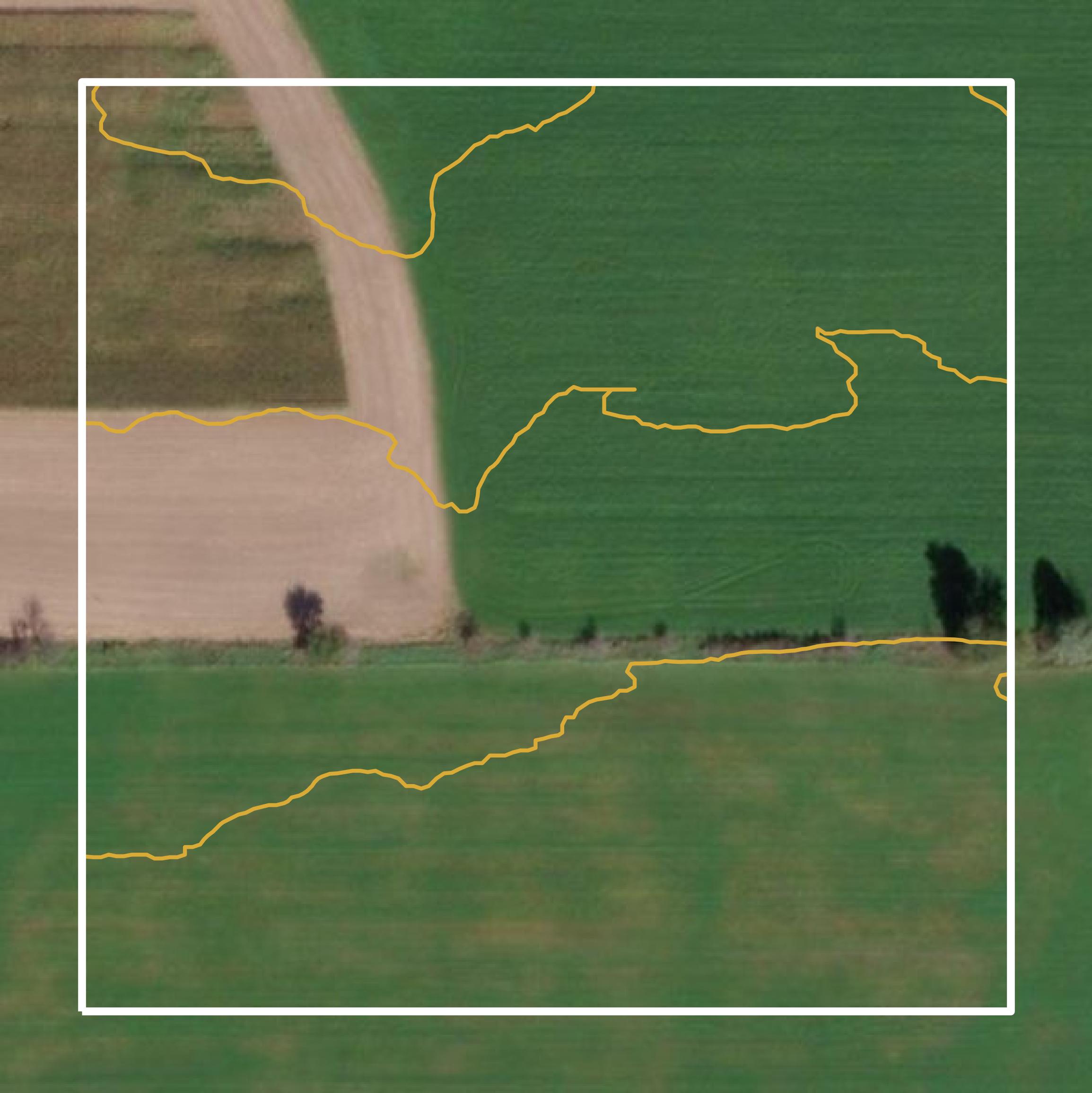 This image shows a contour map in Wood County created using GIS data in Equator.