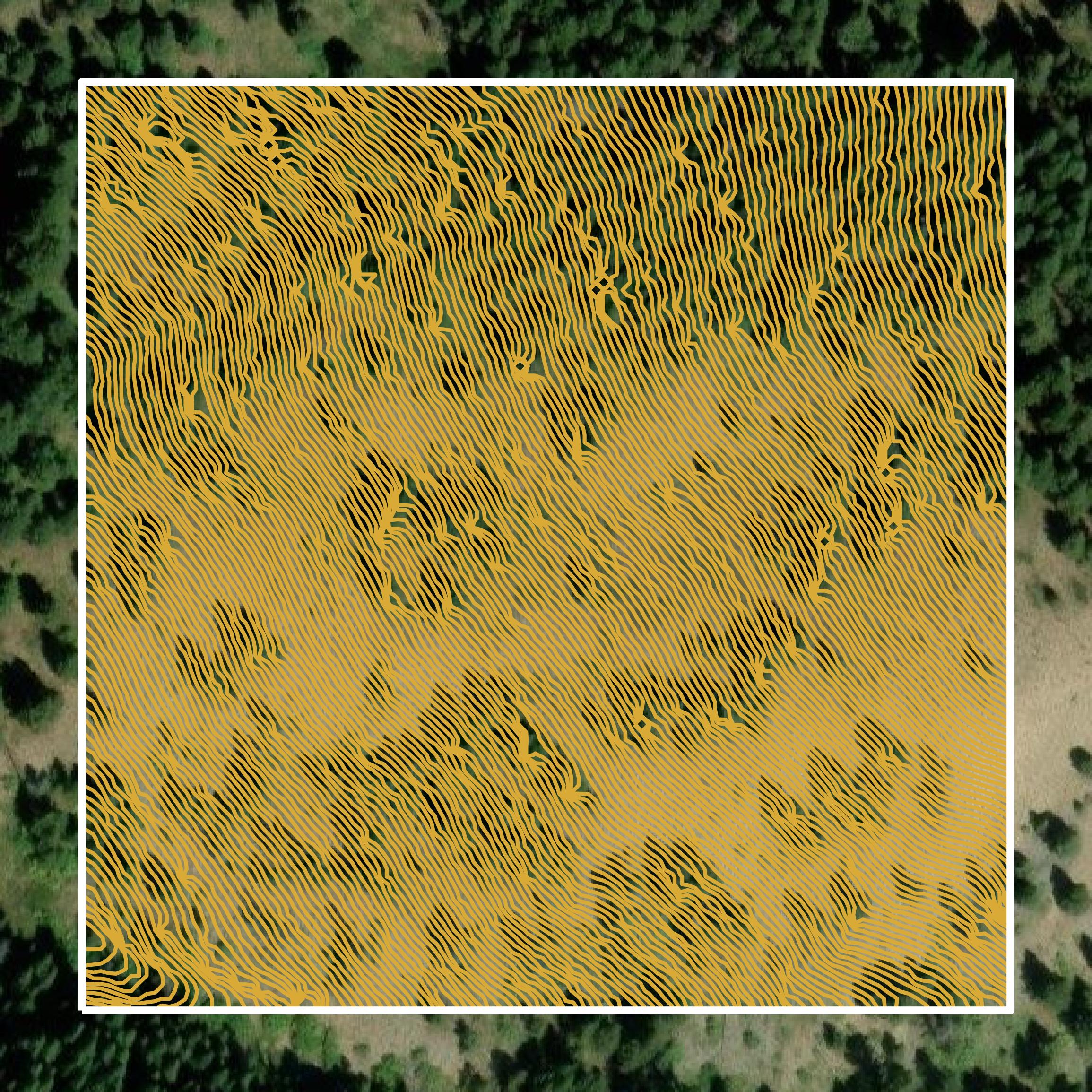 This image shows a contour map in Lincoln County created using GIS data in Equator.