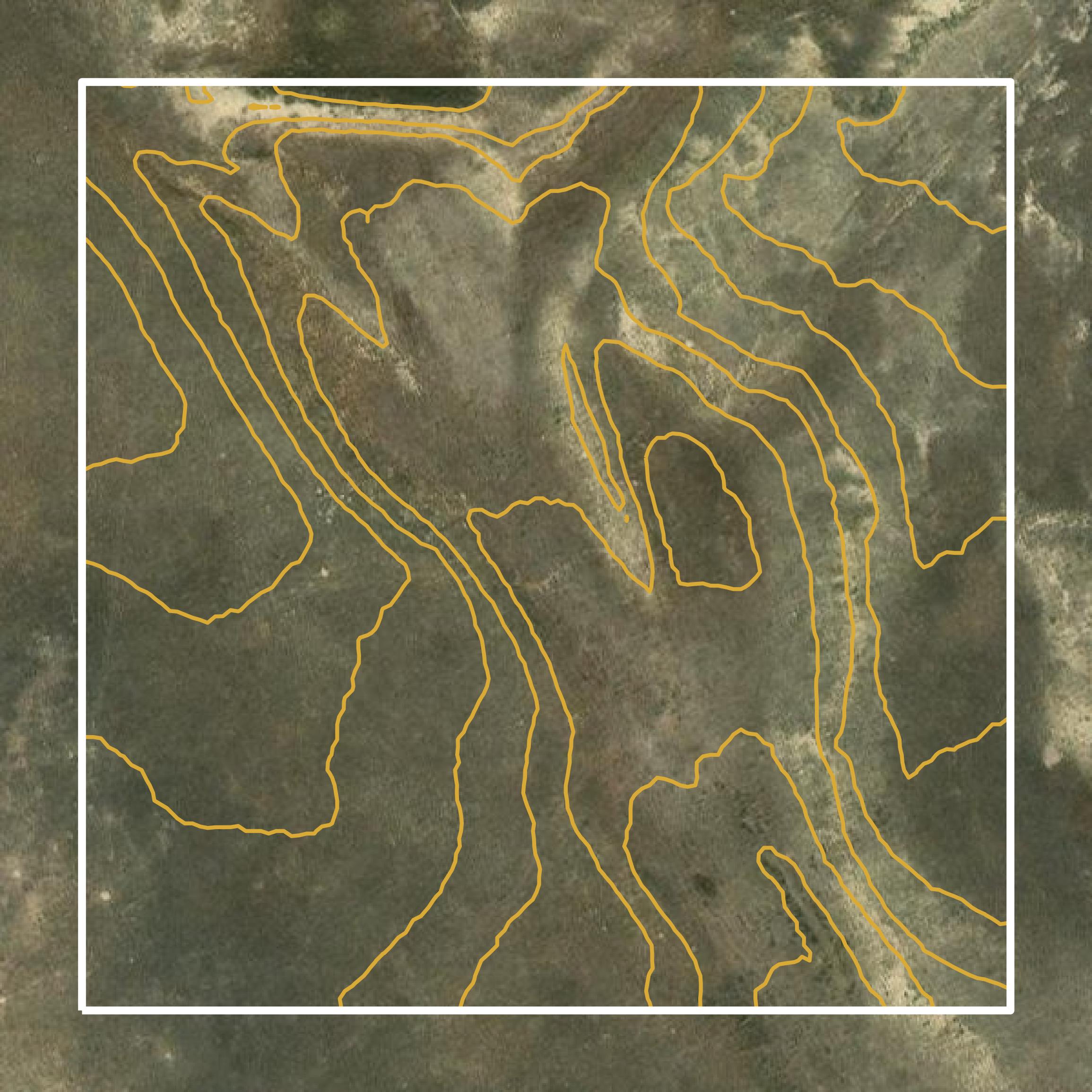 This image shows a contour map in Niobrara County created using GIS data in Equator.