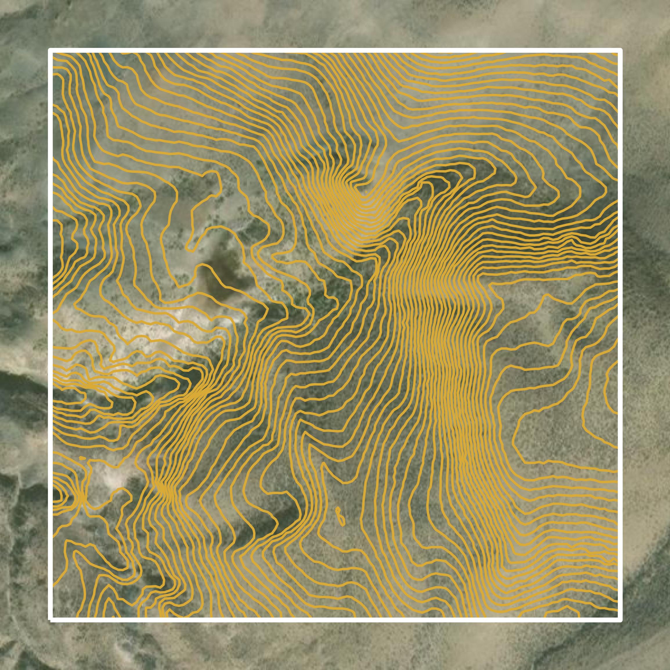 This image shows a contour map in Park County created using GIS data in Equator.
