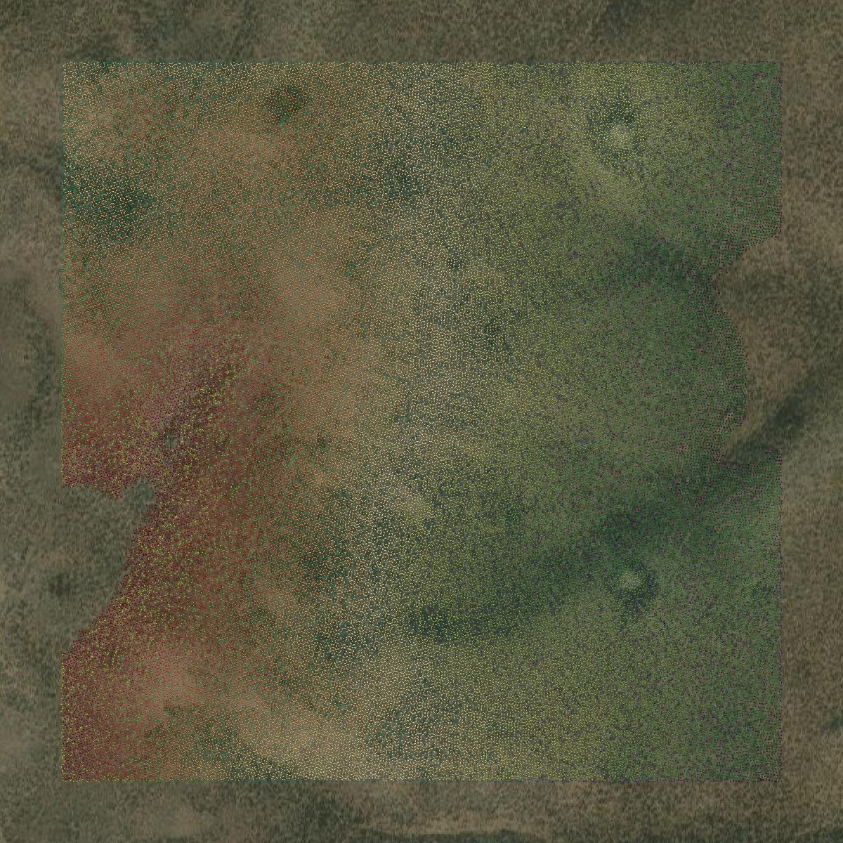This image shows a LiDAR point cloud in Sublette County created using GIS data in Equator.