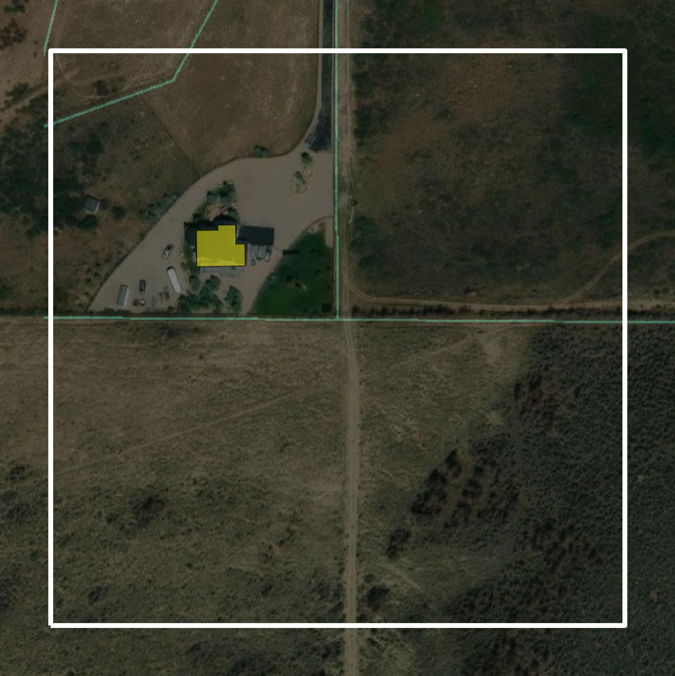 This image shows parcel and building data in Uinta County created using GIS data in Equator.